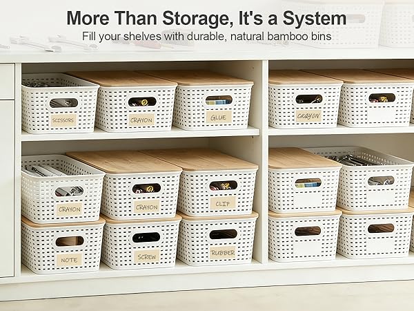 plastic storage bins