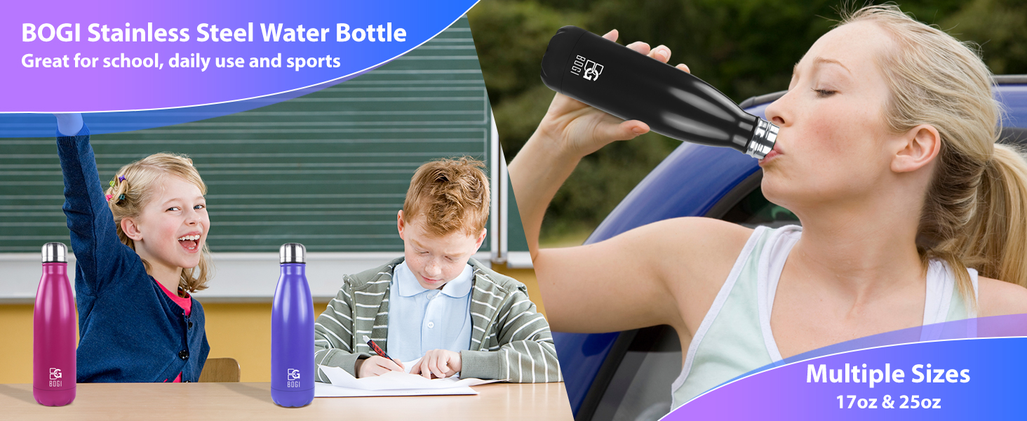 metal water bottle