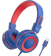 Bywulanda Upgrade USB Type C Kids Headphone for School, 94dB Safe Volume Limited, HD Stereo Sound...