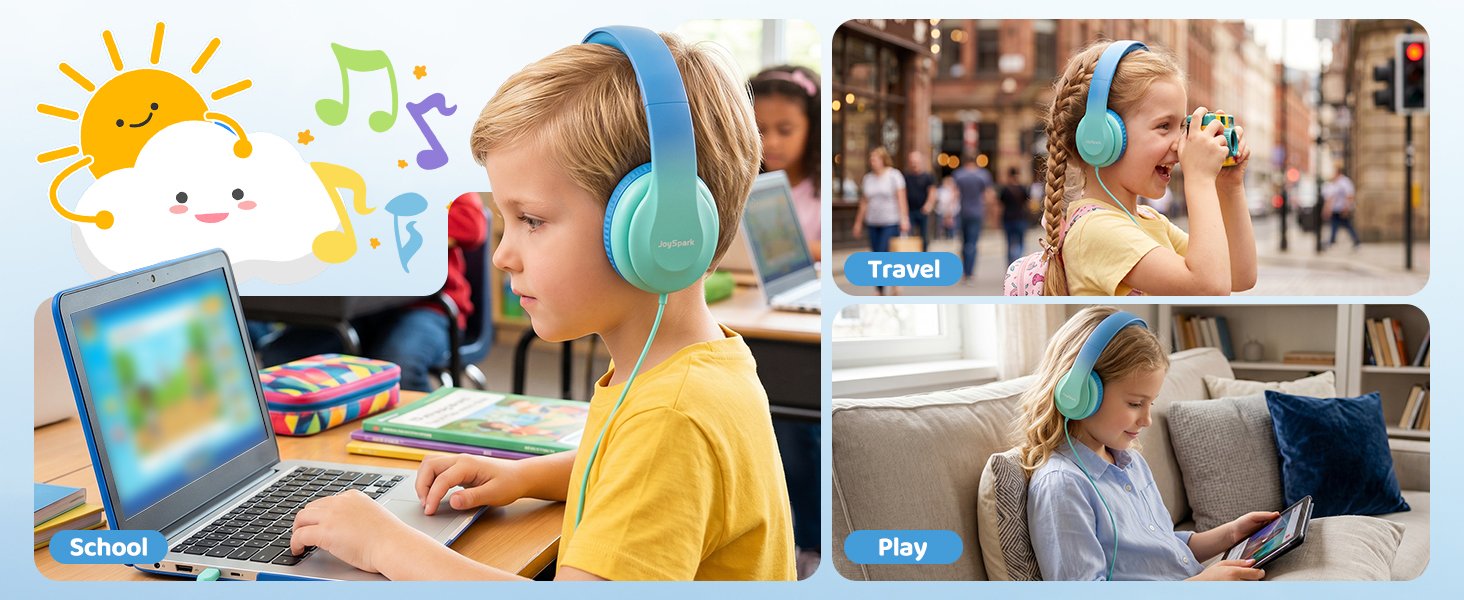 headphones for kids for school toddler headsets with cord