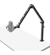 ULANZI LS24 Mic Arm for Blue Yeti, Aluminum QuadCast Boom Arm Microphone Stand Desk, Heavy Duty M...