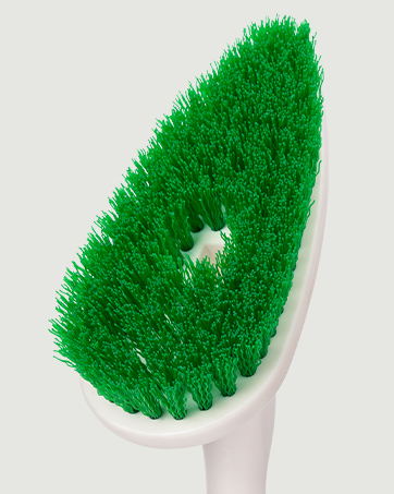 tub brush head with stiff bristles