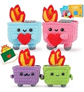 Crochet Kit for Beginners, 4PCS Dumpster Fire Crochet Starter Kit with Step-by-Step Video Tutoria...