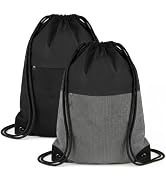 TILYMOL 2Pcs Drawstring Backpack Gym Bag - String Gym Bag for Women & Men, Lightweight Cinch Spor...