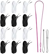 BEVTEE 12 Pcs Drawstring Cord, 60 Inch Hoodie String Replacement, Draw String with Threader Tool ...