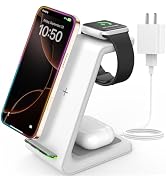 3 in 1 Charging Station for Apple: Wireless Charger Phone Charger Stand for iPhone 17/16/15/14/13...