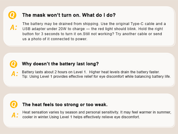 heat eye mask for dry