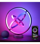 Lepro TB1 AI Smart Table Lamp, RGB Plus IC Addressable LED Lamp Alexa Google Compatible, LightBea...