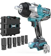 DIYtoolifz Cordless Impact Wrench 1/2" Compatible with Makita 18v Battery, 1700 Ft-lbs High Torqu...