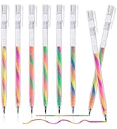 ZSCM 6 Pack Mixing of 3 Colors Magic Rainbow Glitter Gel Pens Kawaii Color Changing Ballpoint Pen...