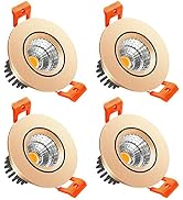 LightingWill 2inch LED Dimmable Downlight, 3W COB Recessed Ceiling Light, Daylight White 5500K-60...