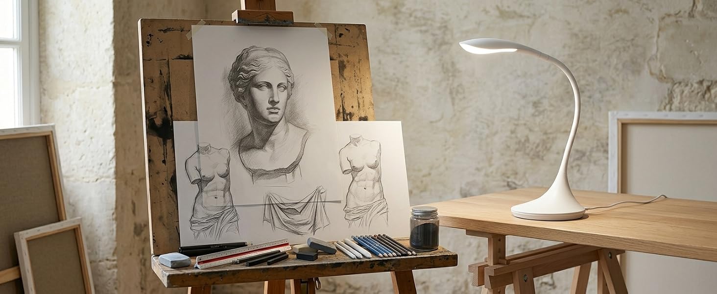 lamp with sketch board