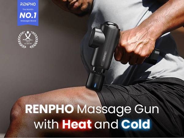MASSAGE GUN DEEP TISSUE WITH HEAT AND COLD HEAD
