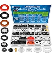 ZDBB 258 Pcs 2-in-1 Spigot Washer & Hose Gasket Kit for Assorted Outdoor Faucet Garden Hose Valve...