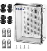 XINYIELE Waterproof Outdoor Project ABS Plastic Junction Box IP67 Weatherproof Dustproof Enclosur...