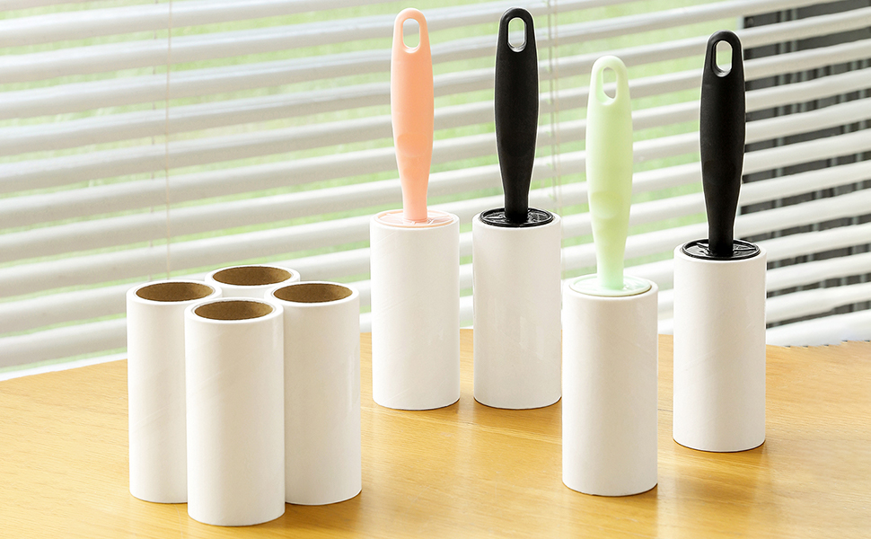 Lint Rollers Pink Black 4 inch