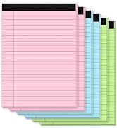 6 Pack Legal Pads 8.5 x 11, Colored Legal Pads Wide Ruled, Colored Note Pads 8.5 x 11, 30 Sheets/...