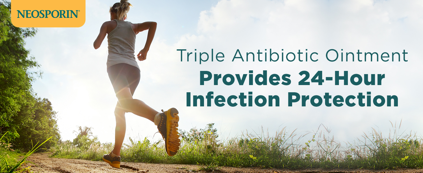 Triple antibiotic ointment provides 24-hour infection protection and wound care for minor wounds