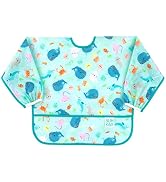 Bumkins Bibs, Baby and Toddler Girls and Boys 6-24 Months, Long Sleeve, Essential Must Have for E...