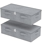 ENUMAIL Underbed Storage Box, Foldable Under Bed Storage Bags Container, Underbed Storage Organiz...