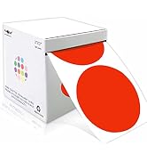 PARLAIM 3 Inch Round Permanent Adhesive Color Cod Dot Stickers,500 per Dispenser Box Roll dots La...