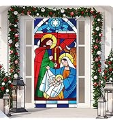 Christmas Religious Door Banner Decorations Xmas Jesus Hanging Wall Decoration Sign Front Door or...