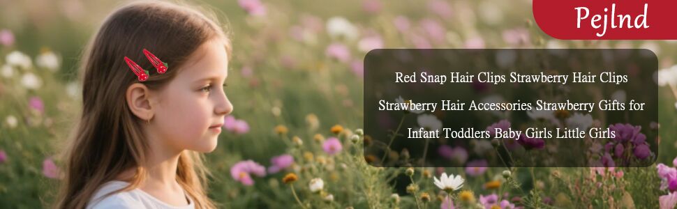 Red Snap Hair Clips Strawberry Hair Clips