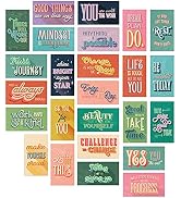 Vintage Word Art Mini Quote Cards / 2" x 3.5" Flat Business Card Size / 50 Uplifting Cards / 25 S...