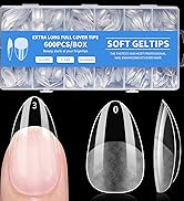 Short Almond Nail Tips Gel Nail Extension Kit Acrylic Press on Nails Fake Nails DIY Gifts