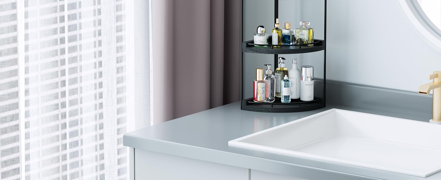 corner bathroom counter organizer