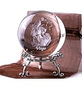 HDCRYSTALGIFTS 3D Inner Carving Constellation Ball Crystal Paperweight Full Sphere Glass Fengshui...