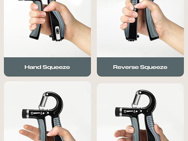 Grip Strength Trainer Adjustable Resistance Strength Trainer Hand Gripper & Forearm Strengthener