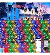 JMEXSUSS 360 LED Net Christmas Lights Outdoor Waterproof, Connectable 12ft x 5ft Net Lights Outdo...