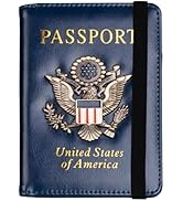 TOURSUIT RFID Passport and Vaccine Card Holder Combo, Travel Document Holder Case Cover, Leather ...