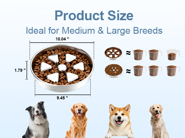 10 inch slow feeder dog bowl