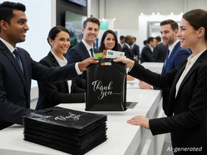 Trade Show Craft Bags glossy frosted bags bags for selling items church welcome bags decorative bag