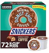 The Original Donut Shop Snickers Coffee, Keurig Single Serve K-Cup Pods, Flavored Coffee, 96 Coun...