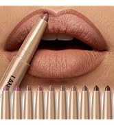 Jolilab 10-Color Dual-Ended Lip Liner Set with Silicone Blender | Precision tip outlines lips; an...