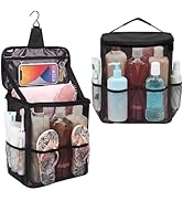 MADHOLLY Mesh Shower Caddy, Black, Portable for College Dorm | Spacious Quick Dry, Hook/Handle/PV...