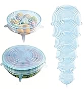 Silicone Stretch Lids 6-Pack Small for Fresh Food Storage - Seal in Flavors, Keep Food Fresh and ...