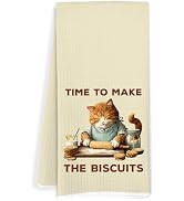 JOQUXI Chef Orange Tabby Cat Kitchen Towels, Cat Lovers Mom Lady Gifts Decorative Hand Tea Towels...
