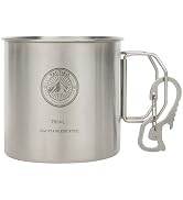 Tactiko 25 oz (750ml) 304 Stainless Steel Camping Mug with Carabiner – Large Metal Coffee Cup or ...