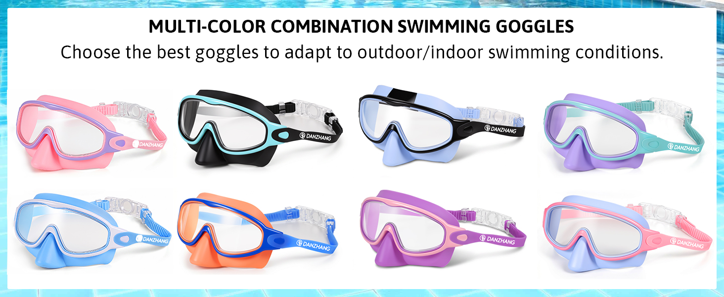 Kids Swim Goggles with Nose Cover