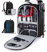 BAGSMART Camera Backpack, Expandable DSLR SLR Camera Bags for Photographers, Photography Travel B...