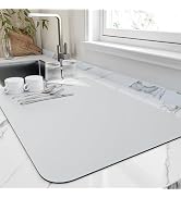 HotLive Dish Drying Mat for Kitchen Counter, Heat Resistant Drainer Mats with Non-slip Rubber Bac...