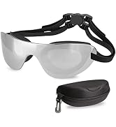Tripsky Swim Goggles, Rimless polarized swimming goggles for Adult Men Women Youth.