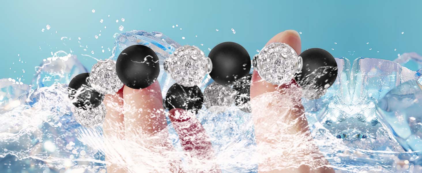 Silicone Beaded Wristlet Solid Black