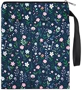 VeloKomo Floral Book Sleeve Pouch - Flower Paperback Books Cover Protector | Waterproof Reader Ac...