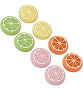 GORGECRAFT 8Pcs 4 Colors Replacement Thumb Grip Caps Silicone Lemon Fruit Analog Joystick Caps Pr...