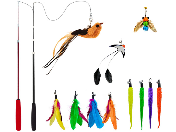 Interactive Cat Wand Toy Set 2